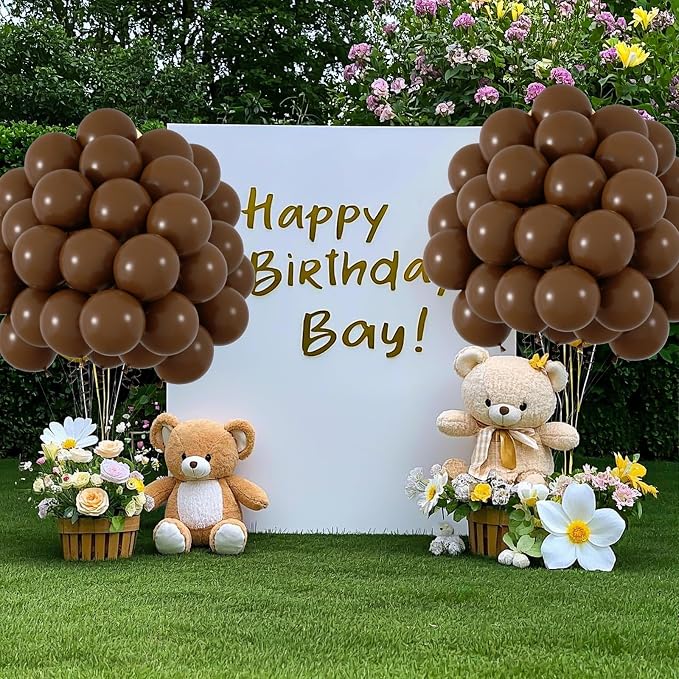 50pcs Dark Brown Balloons, Helium 12inch Brown Party Balloons - Image 6