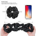 Silk Satin Hair Scrunchies for Women - Big Large Jumbo Scrunchie for Sleep Cute Gaint Oversize Scrunchy for Thick Hair Grils