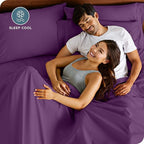 Bare Home Microfiber Pillow Cases - Standard Size Set of 2 - Cooling Pillowcases - Double Brushed - Easy Care - Envelope Closure (Standard Pillowcase Set of 2, Plum)