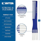 Lift Teasing Comb and Hair Pick 5 Pack, Five Stainless Steel Lifts - Chemical and Heat Resistant Detangler Anti Static Comb For All Hair Types By Cantor
