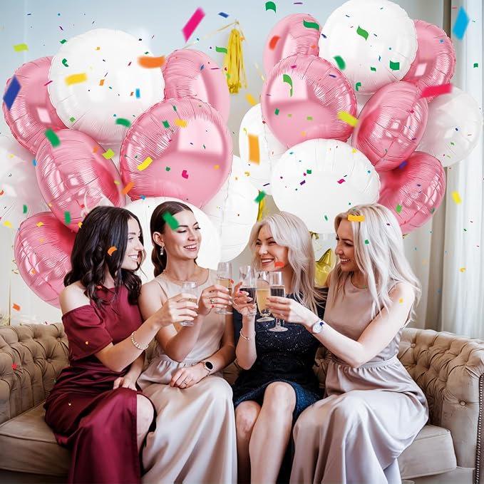 20PCS 18 Inch Round Foil Balloon, Round Aluminum Foil Helium Balloons - Image 6