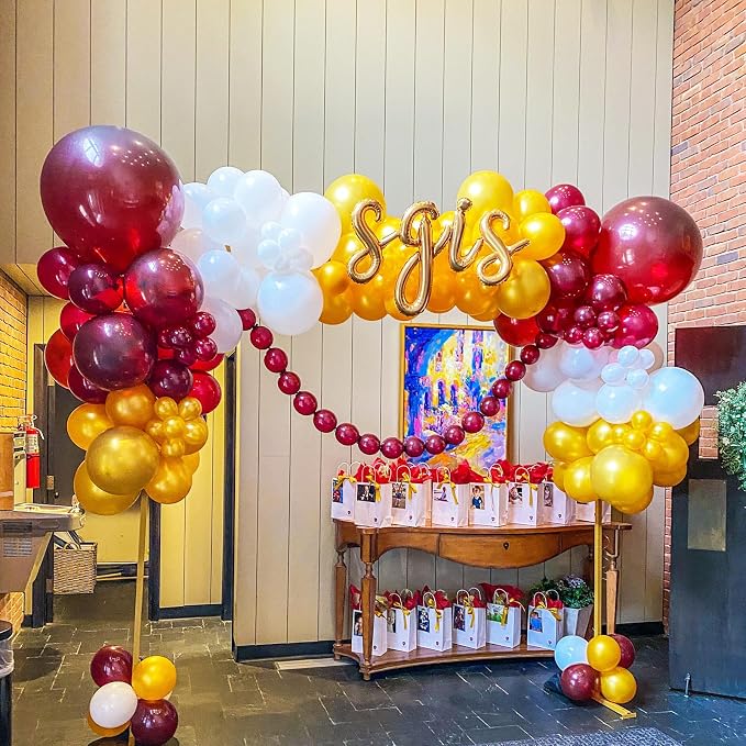 Voircoloria 66pcs Burgundy Maroon Latex Party Balloons, 12inch | - Image 5