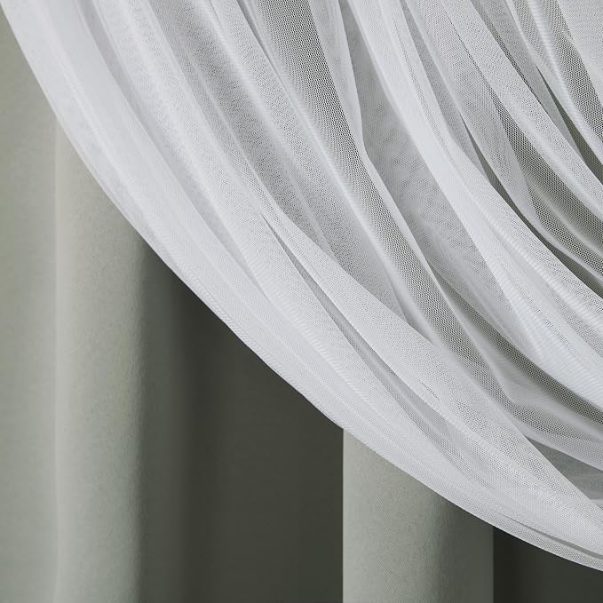 TOWN & COUNTRY LUXE Talia Double Layer Indoor Curtains, Sheer and Room - Image 8