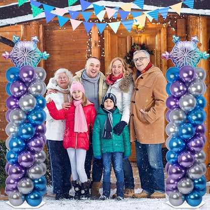 2 Sets Snow Party Balloon Column Stand Kit - Image 7