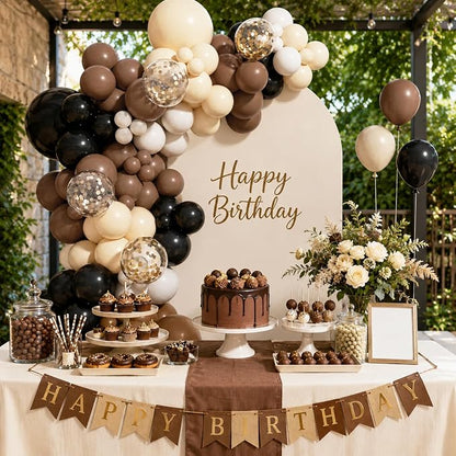 131pcs Black and Brown Balloon Arch Kit - Image 7