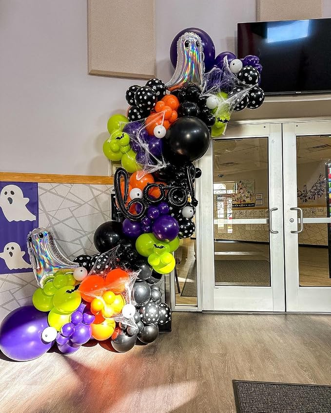 Halloween Party Balloons Decorations 12Inch 60Pcs | Black Orange Purple Green - Image 3