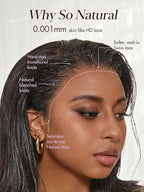 LUVME HAIR 13X4 Lace Wig NatureMAX™ PartingMax Lace 10 Inches Bob Wigs Lace Front Wigs Human Hair Pre Cut Plucked Flexi-Fit Drawstring Cap Lace Frontal Glueless 14 Inches Natural Black Color