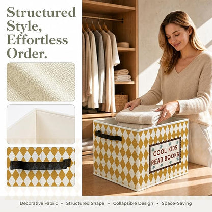Book Classroom Kids Foldable Storage Bins Box - Image 2