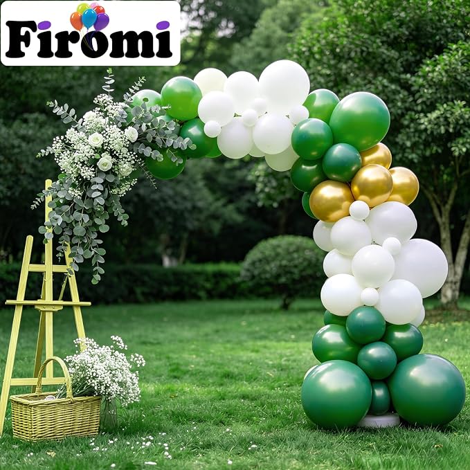 Firomi Pearl Green Balloons 12-inch 100 Pack | Latex Thicken Premium Durable - Image 3