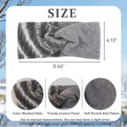 3Pcs Knitted Headbands for Women Twist Knit Winter Headband Thick Wide Ear Warmers Hair Accessories for Cold Weather