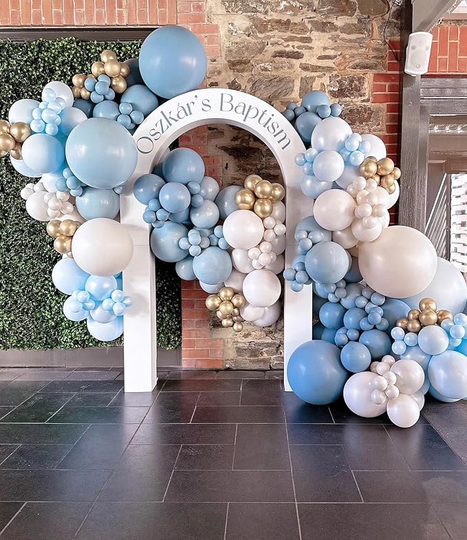 Double Stuffed Balloons Dusty Blue Different Size 115Pcs 5/10/12/18" Slate - Image 5