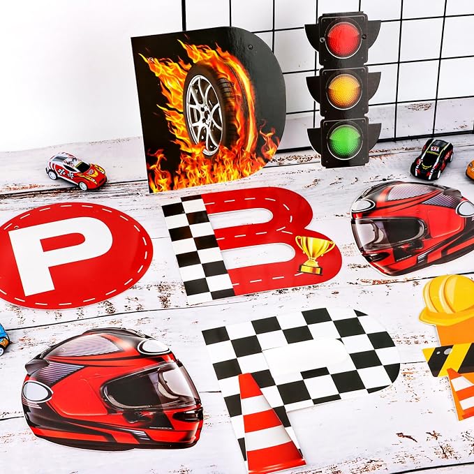 Racing Cars Happy Birthday Banner Racing Car Birthday Party Decorations Racing - Image 5