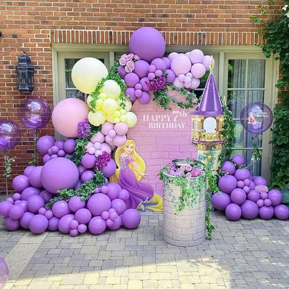 FOTIOMRG 110pcs Purple Balloon Garland Arch Kit, 18 12 10 5 inch Purple Latex - Image 7