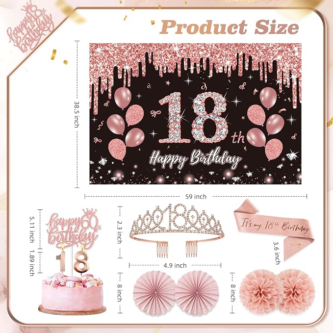 50Pcs 18th Birthday Decorations - Image 5