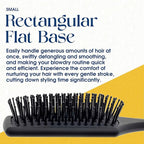 Giorgio Hair Brush Set - Black Paddle Brush with Tourmaline Ball Tip Bristles for Women, Men, Wet or Dry, Long, Thick, or Curly Hair