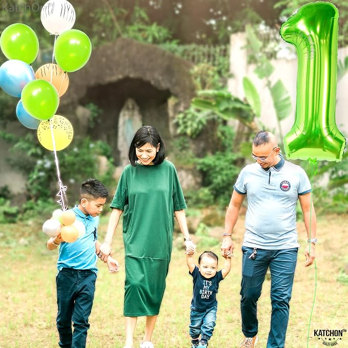 KatchOn Light Green Number 1 Balloon 40 Inch | Mylar Foil Balloon - Image 8