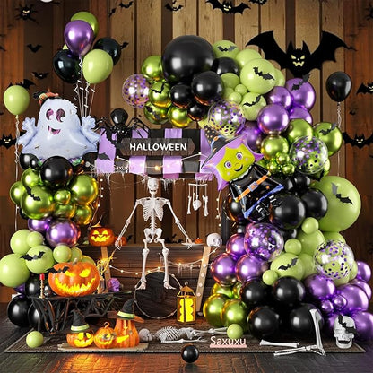 Halloween Balloon Arch Garland Kit by Saxuxu