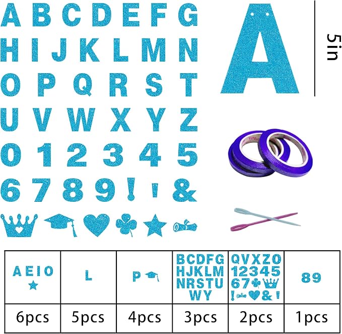 131 PCS Custom Birthday Banner DIY Letter Banners Personalized Banner | Make - Image 2