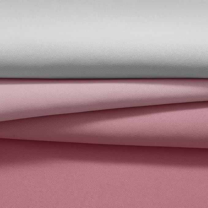 Yakamok Ombre Curtains Pink and Greyish White - Image 6