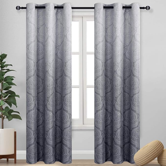 DWCN Grey Ombre Blackout Curtains by DWCN