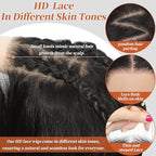 Highlight Brown Mix Blonde 13x4 Synthetic Lace Front Wigs Pre Plucked 26 Inch Long Wavy 100% Futura Premium Wigs For Black Women Ready to Wear Daily Party Use