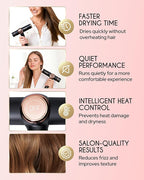 ELLA BELLA® Professional Ionic Hair Dryer with Diffuser • Dual Voltage Negative Ion Blow Dryer • Suitable All Hair Types • Intelligent Heat Control & Rapid Drying Speeds • Lightweight Design Low Noise