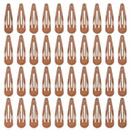 2 Inch Brown Hair Clips Barrettes Metal Snap Clips for Women Durable Water Drop Ideal Hair Accessories for Hairdressing Wedding and Everyday Use 20 pcs