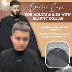 4lb Cape (Teenager/Adult) – Weighted Hair Cutting Barber Cape with Elastic Collar, Waterproof Salon Cape for Added Comfort, Perfect for Barber & Hairstylist (67 x 60 in)