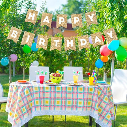 Hooqict Gold Happy Birthday Banner Sign - Image 4