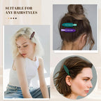 10 Pcs Creaseless No Crease No Bend Flat Hair Clips For Styling Non Slip Makeup Clips For Women Salon Hairstyle,Matte Brown Dark Blue Purple Green