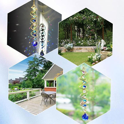 Crystal Gazing Ball Wind Spinner Suncatcher - Image 6