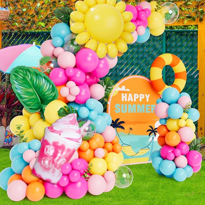 DBKL Tropical Balloon Arch Garland Kit, Luau Hawaiian Party Decorations - Image 6