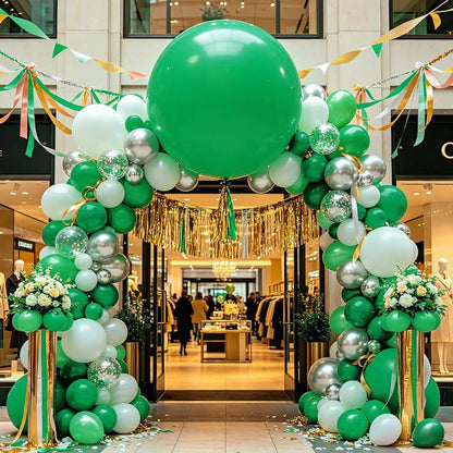 5Pcs Green Big Balloons 36 Inch, Round Large Latex Party Balloons - Image 6