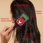 SIMETRA Wooden Paddle Hair Brush Unique Pattern Hair Brushes for Women Wet Brush Detangling Brush Guinean Ovangkol Hardwood Bristles for Scalp Massage for Men Kids for All Hair Types (Cheetah)