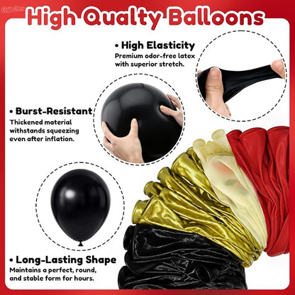 Black Gold Red Balloons, Baby Shower, Anniversary, Graduation, Wedding Party - Image 3