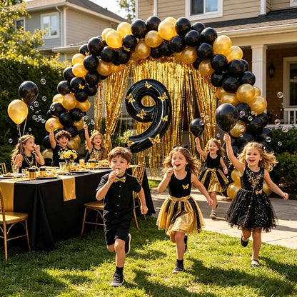 40 Inch Black Number 9 Balloon - Image 5