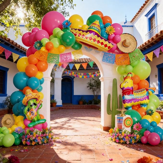 Mexican Fiesta Balloon Arch Kit, Cinco De Mayo Fiesta Party Decorations | Giant - Image 5