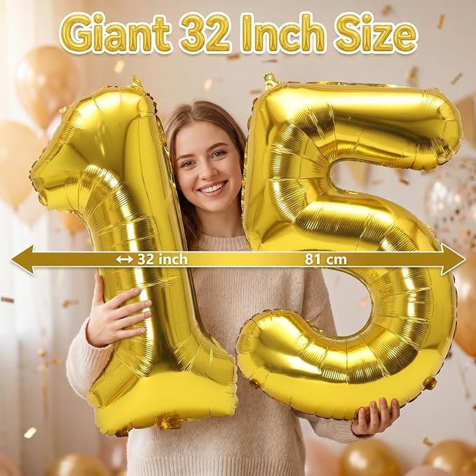 YPSelected 32 Inch Large Foil Helium Number Balloon Birthday Wedding Party 0-9 - Image 4