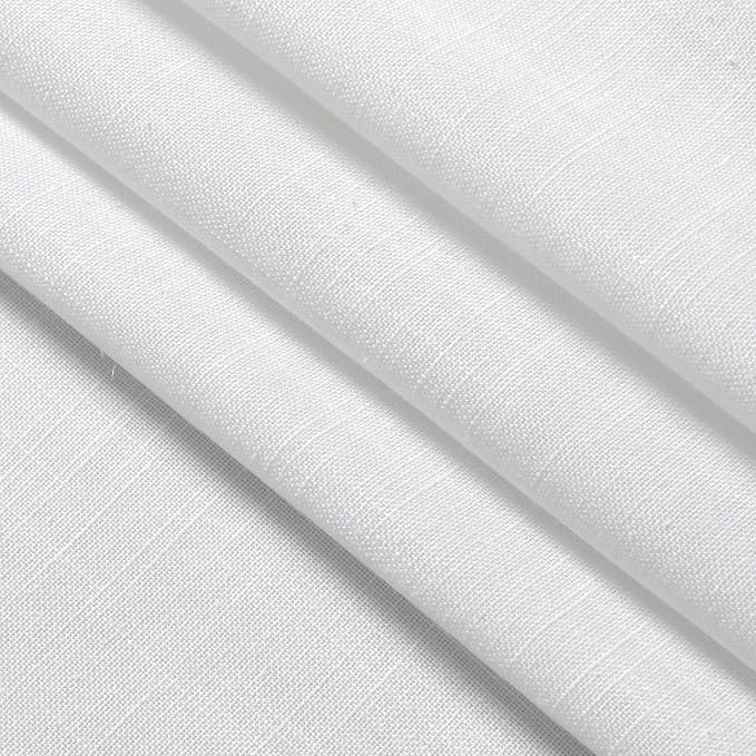 White Semi Sheer Linen Textured Valances - Image 7