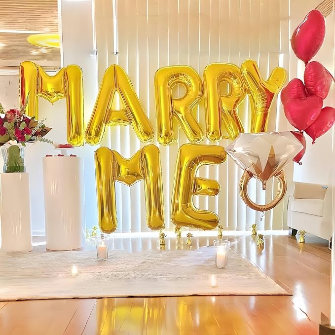 Gold Alphabet Balloons, 40 Inch Custom Name Balloons, Self Inflating Helium - Image 5