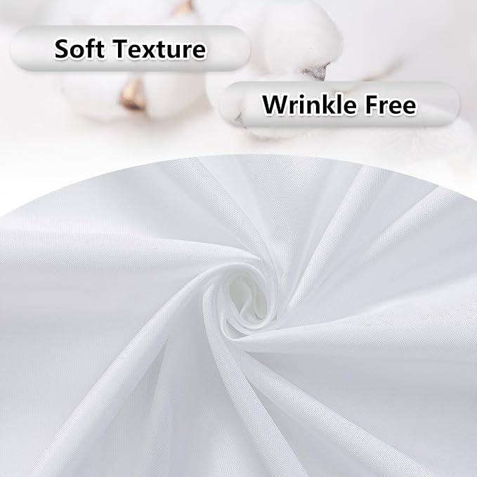 White Backdrop Curtains for Parties Valentine's Day- 10ft x 8ft White Curtains - Image 7