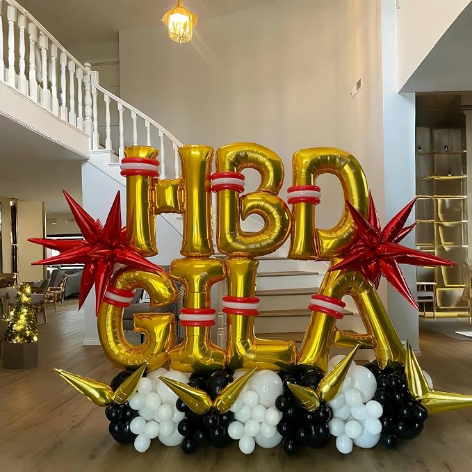 Giant H Alphabet Balloon Letters, 40 Inch Helium Mylar Foil Name Word Balloons - Image 3