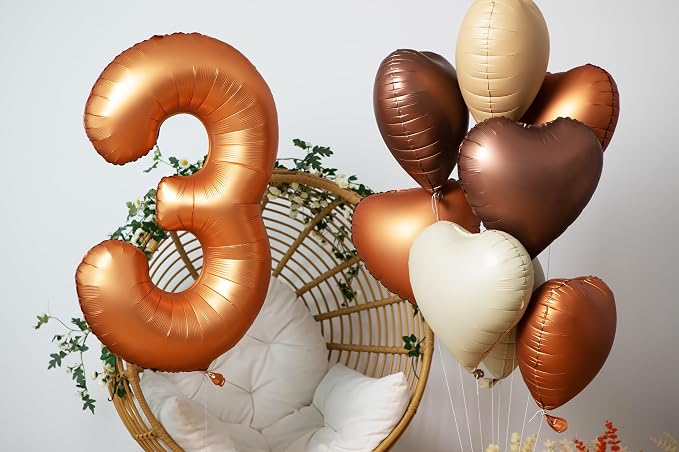 40 inch Orange Number 8 Balloon 8th Birthday Party Decorations | Giant Foil - Image 4