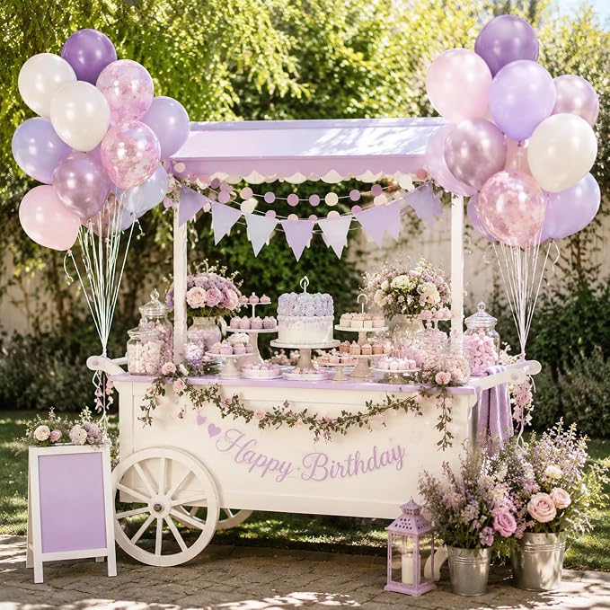 60pcs 12inch Dusty Purple Balloons - Image 7