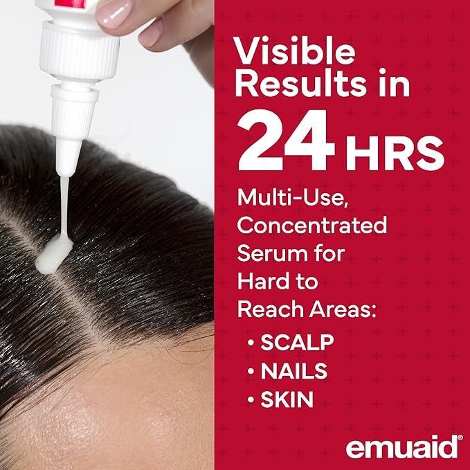 EMUAIDMAX Homeopathic Psoriasis Scalp Treatment Serum – Natural First Aid Concentrate for Dry, Itchy Scalp Relief and Skin Irritations from Psoriasis, Eczema, and Dermatitis, 1oz