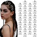 30 Pcs Metal Star Hair Clips 2000s Y2K Snap Barrettes 1.25 In Non Slip Star Hair Accessories for Women,Silver
