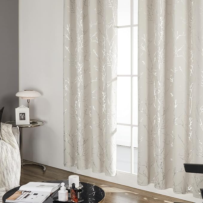 Deconovo Blackout Curtains, Light Beige Thermal Grommet Drapes, Energy Saving - Image 5