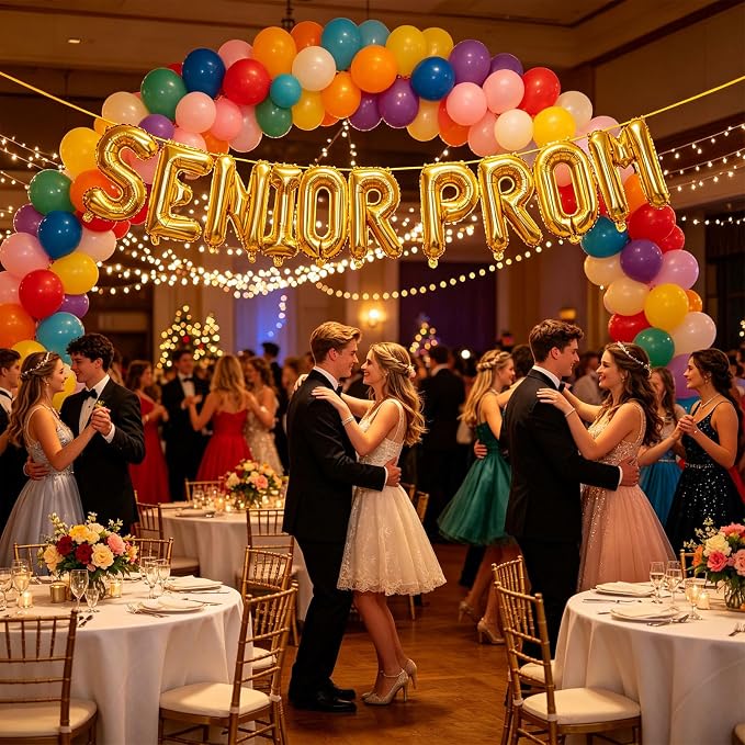 2 Set 20Pcs Gold SENIOR PROM Letter Balloons 16in Balloon Foil Letter - Image 5