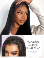 LUVME HAIR All-Day Comfort 100% Human Hair 5x5 Lace Front Wigs Glueless Straight Wig Human Hair Pre Plucked Pre Cut Long Black Wig Lace Closure Wigs Frontal Wigs