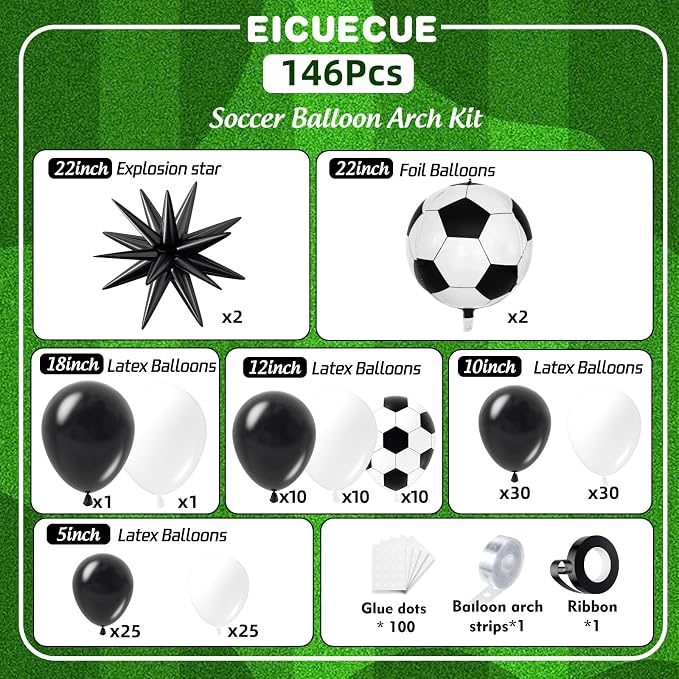 Soccer Balloons Garland Arch Kit - Image 2